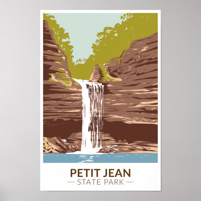 Petit Jean State Park Arkansas Vintage Poster (Framsidan)