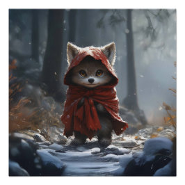 Petit loup chaperon rouge  perfect poster