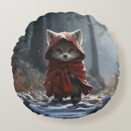 Petit loup chaperon rouge  rund kudde