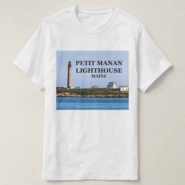 Petit Manan fyr, Maine T-tröja T Shirt (Design framsida)