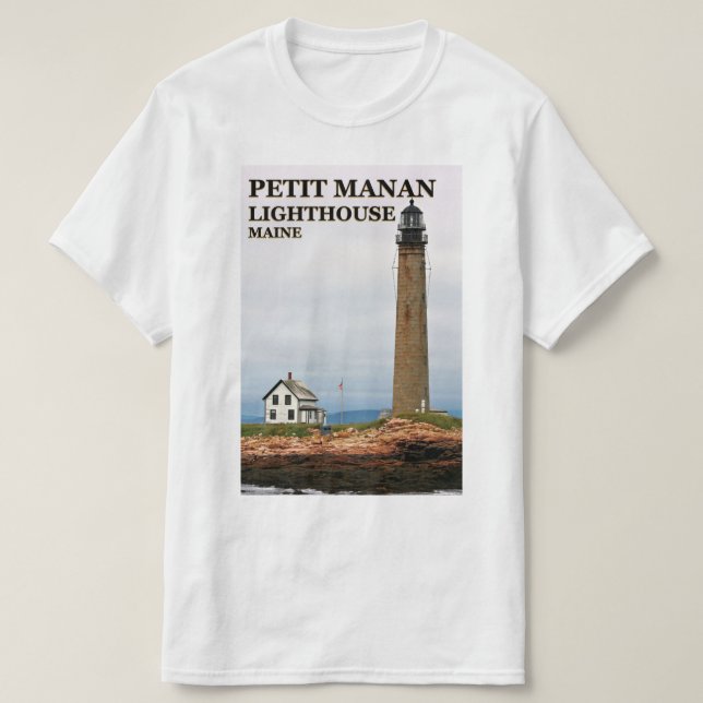 Petit Manan fyr, Maine T-tröja T Shirt (Design framsida)