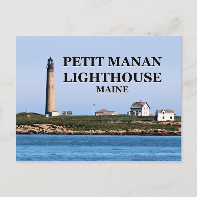Petit Manan Lighthouse, Maine Postcard Vykort (Framsida)
