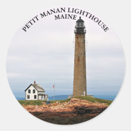 Petit Manan Lighthouse, Maine Round Stickers Runt Klistermärke