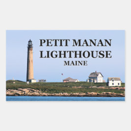 Petit Manan Lighthouse, Maine Stickers Rektangulärt Klistermärke