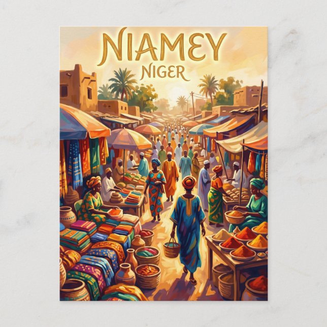 Petit Marché Niger Vykort (Framsida)