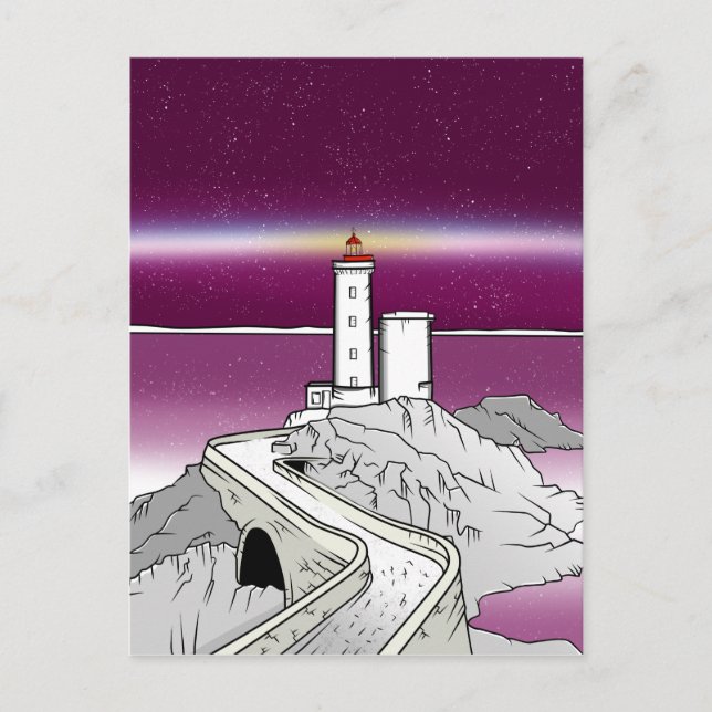 Petit Minou Lighthouse Frankrike Brittany Vykort (Framsida)