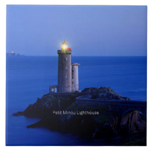 Petit Minou Lighthouse, Plouzane, Frankrike Kakelplatta
