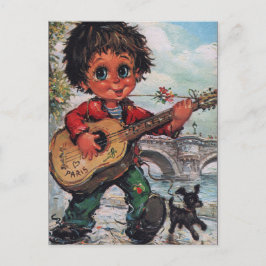 Petit Poulbot à la guitare Vykort