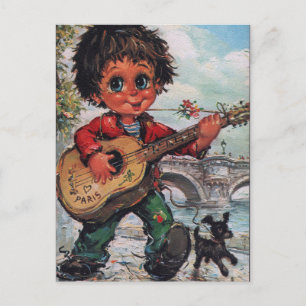 Petit Poulbot à la guitare Vykort