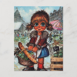 Petit Poulbot au marché Vykort