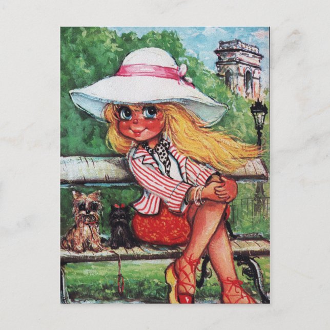 Petit Poulbot chiens Vykort (Framsida)