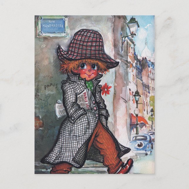 Petit Poulbot Montmartre Vykort (Framsida)