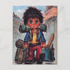 Petit Poulbot voyageur Vykort