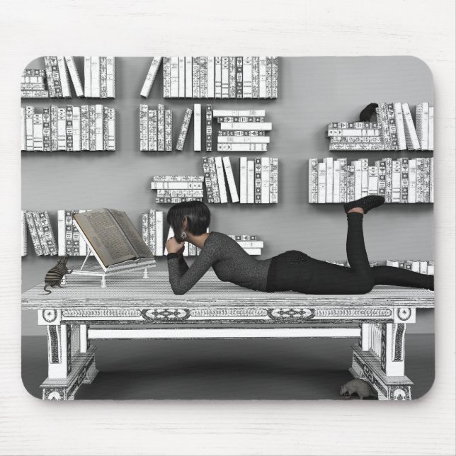 Petit råtta de bibliothèque (bokmalen) musmatta (Framsidan)