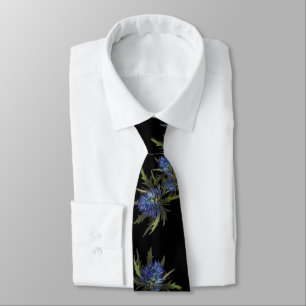 PetitArt Chic Thistle Blått och svart Slips