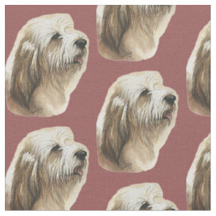 Petite Basset Griffon Vendeen Hund Art Fabric Tyg