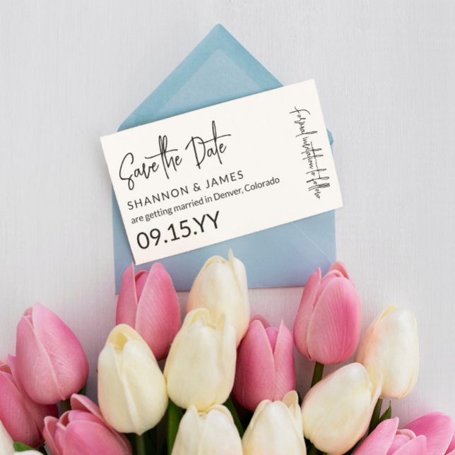 Petite Black Script Spara datum Tilläggskort (Skapare uppladdad)