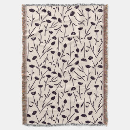 Petite Blommar Cotton Throw Blanket Filt