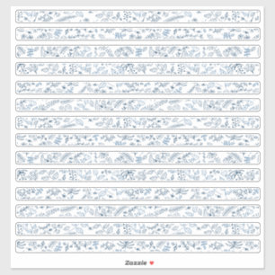 Petite Blommigt Gräns Boho Flowers Klistermärken