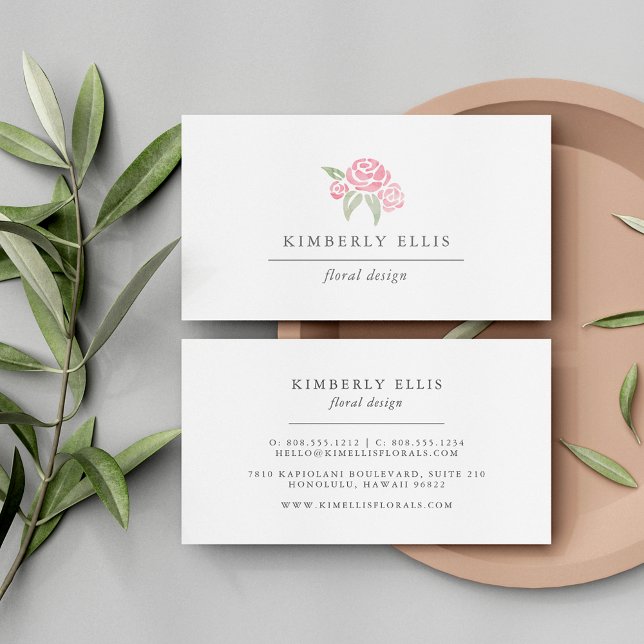Petite Bouquet | Blommigt för vattenfärg Visitkort (Skapare uppladdad)