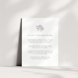 Petite Bouquet Bröllop Guest-informationskort | Li Tilläggskort