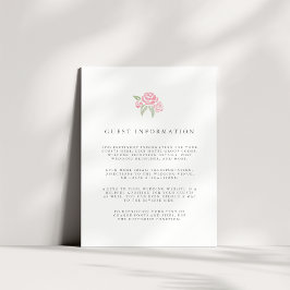 Petite Bouquet Bröllop Guest-informationskort | Tilläggskort