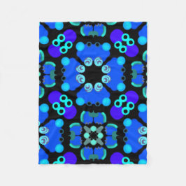 Petite couverture polaire bleu et noire fleecefilt