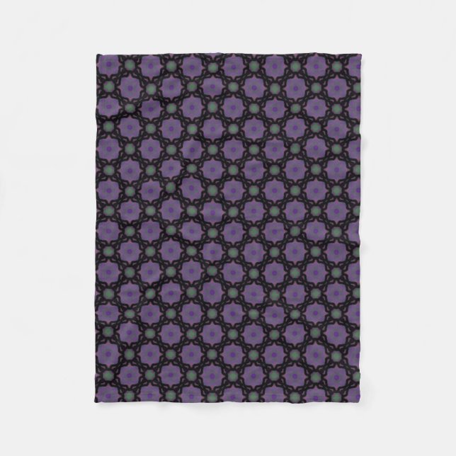 Petite couverture polaire mauve et noire fleecefilt (Framsidan)