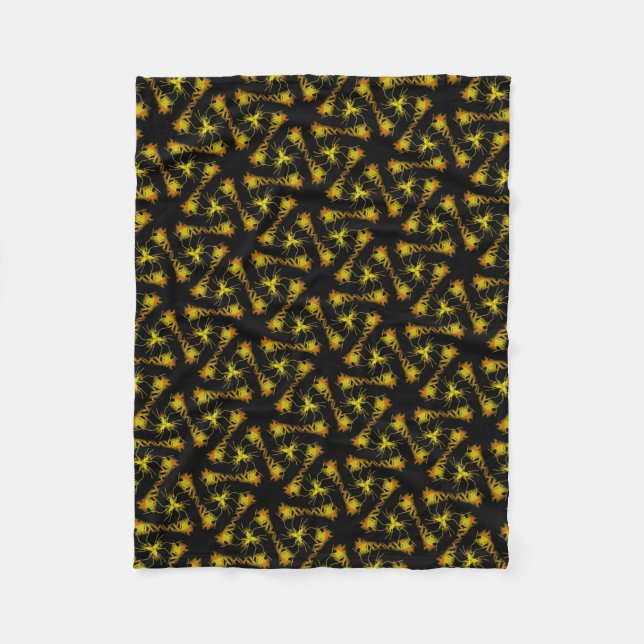 Petite couverture polaire noire et orange fleecefilt (Framsidan)