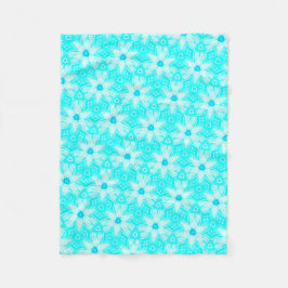 Petite couverture polaire turquoise et blanc fleecefilt