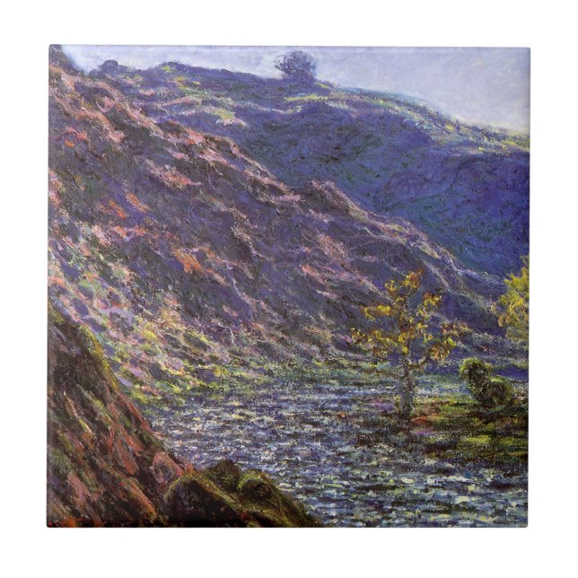 Petite Creuse, Sunlight av Claude Monet Kakelplatta (Framsidan)