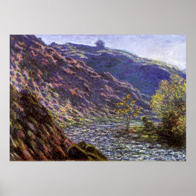 Petite Creuse, Sunlight av Claude Monet Poster (Framsidan)