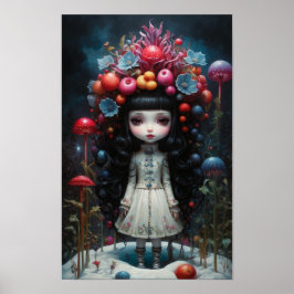 Petite fille dans la neige poster