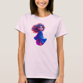 Petite fille dans un monde fantastique. t shirt