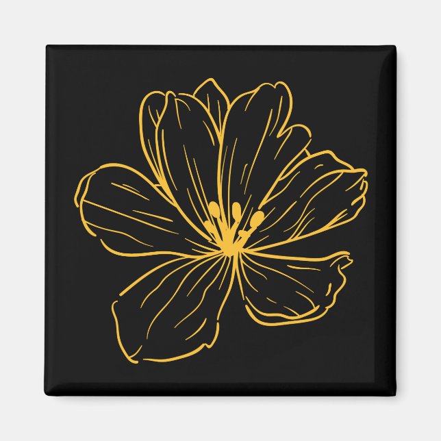Petite fleur jaune - Kook Art Magnet (Framsidan)