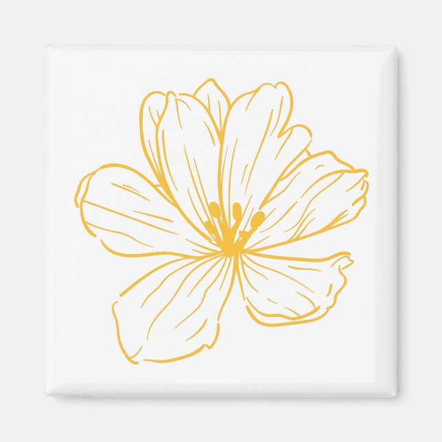 Petite fleur jaune - Kook Art Magnet (Framsidan)