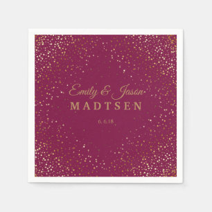Petite Golden Stars Bröllop Pappra Napkins Pappersservett