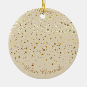 Petite Golden Stars jul Ornament-Beige Julgransprydnad Keramik