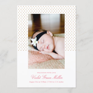 Petite Hearts Birth Notification Meddelande