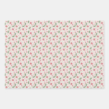 Petite Helgdag Flowers - Wrapping Papper Lakan