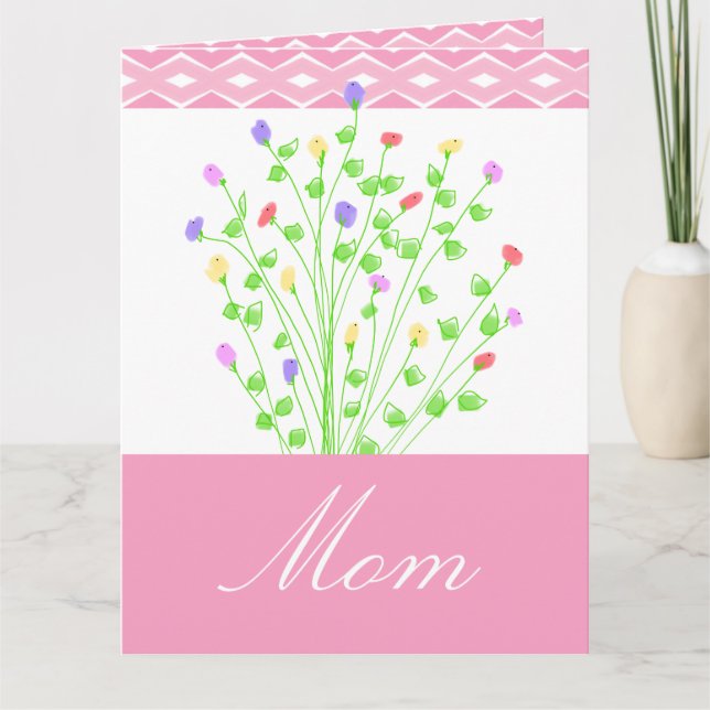 Petite Mini Artsy Blommigt Kort (Framsida)