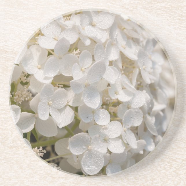Petites fleurs blanches underlägg sandsten (Framsidan)