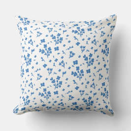 Petites Fleurs Bleues - Élégance et Douceur Kudde