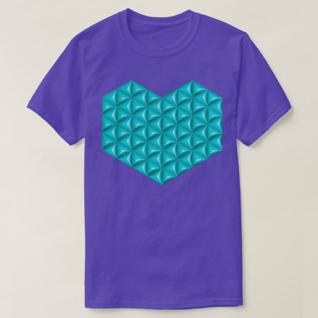 PetiteSslo modulär Heart Teal T Shirt (Design framsida)