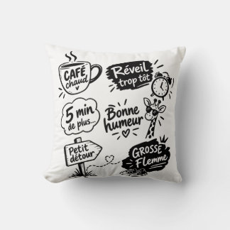Petits plaisirs du quotidien en doodles kudde