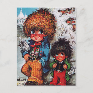Petits Poulbots Journaux Vykort