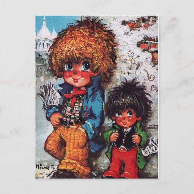 Petits Poulbots Journaux Vykort (Framsida)