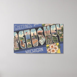 Petoskey Michigan - stora brevplatser Canvastryck