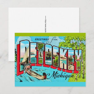 Petoskey Michigan Välkomst vykort