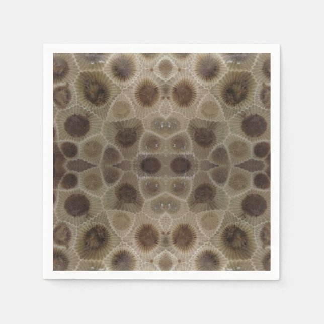 Petoskey Stone michigan state stone fossil Pappersservett (Framsidan)